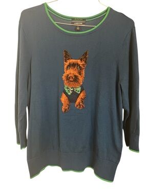 Lands end dog sweater women large